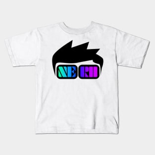 Nerd drawing crazy hair and glasses Kids T-Shirt